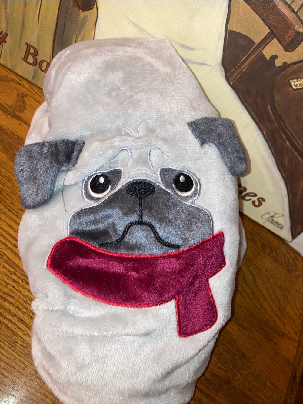 Comfort Bay Kids' Character Throw Blanket Dog - Gray NET